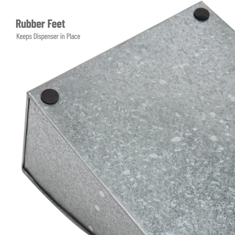 Mind Reader Cup and Condiment Station, Countertop Organizer, Coffee Bar, Galvanized Metal, 8.5"L x 14.5"W x 5.25"H, Silver - Image 4